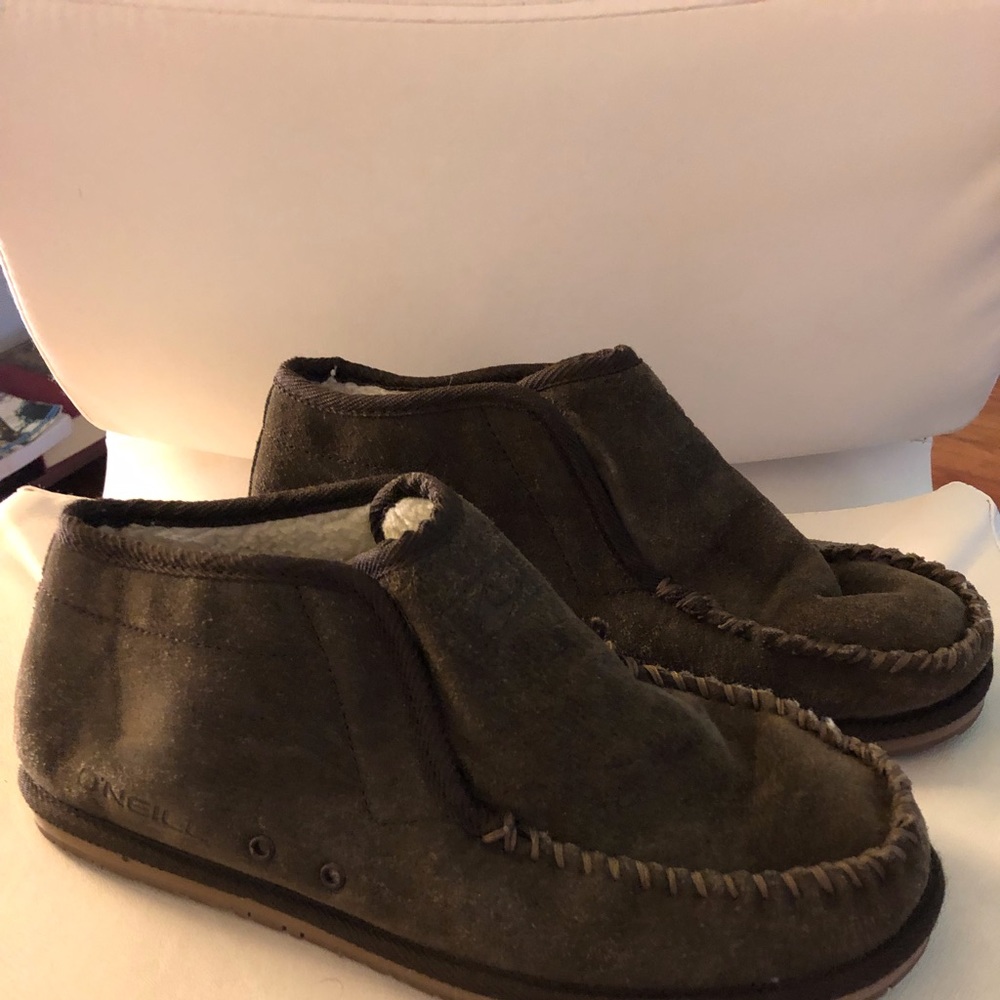 O’Neill Chukka Slippers, used, size 9 - brown